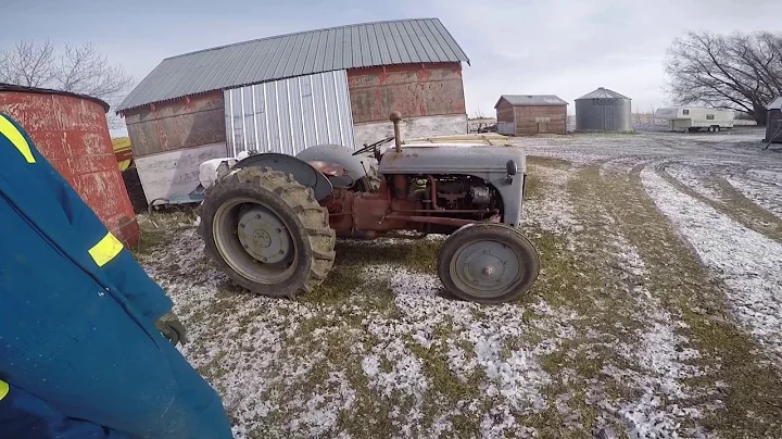 Cold start on a Ford 9N tractor.