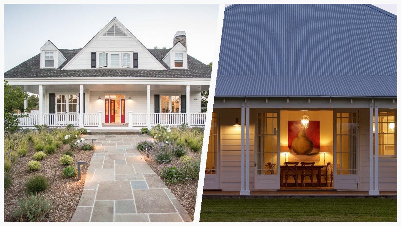 75 Farmhouse Exterior Home With A Hip Roof Design Ideas You'll Love ⭐️ ...