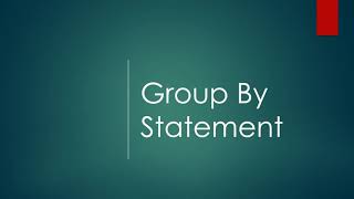 Group By Clause in SQL | Explained with Aggregate functions