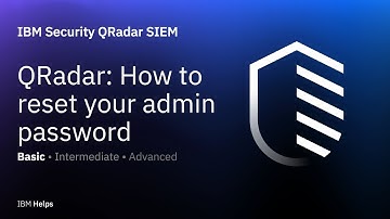 QRadar: How to reset your admin password