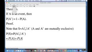 sta256 thm prob of A complement