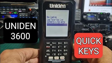 UNIDEN UBCD3600., QUICK KEY LEARNING