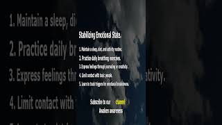 Stabilizing Emotional State #emotions #psychology #health