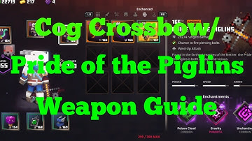 Minecraft Dungeons Cog Crossbow/Pride of the Piglins Weapon Guide | Flames of the Nether New Weapon