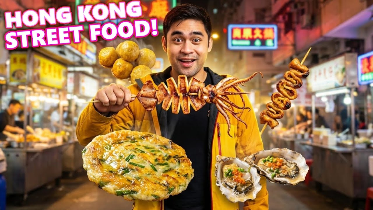 Hong Kong Night Market Food Crawl! Street Food Tour at Night 🇭🇰 - YouTube