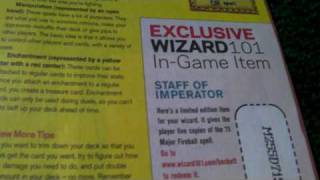 Wizard 101 code as of 2/14/10: Staff of Imperator