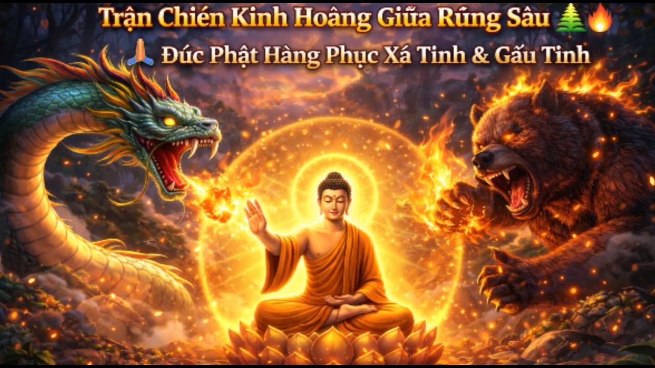 Trận Chiến Kinh Hoàng Giữa Rừng Sâu 🌲🔥 🙏 Đức Phật Hàng Phục Xà Tinh & Gấu Tinh #hoathinh3d #ducphat