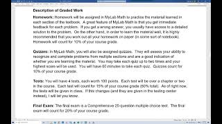 Math 1314 Syllabus Video - Fall 2021