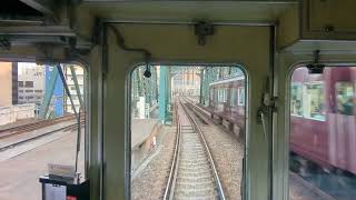 2025年9月14日阪急電鉄阪急宝塚本線5100系5104F運行1737[HK普通]各駅停車大阪梅田行き 前面区間阪急宝塚本線十三[HK3]→大阪梅田[HK1]間(5104F·1号車5104より)