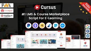 Make Online Courses Website Cursus Lms & Online Courses Marketplace Script Full Solution Script