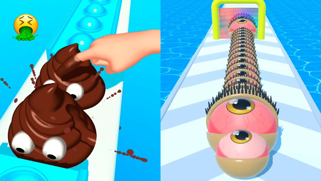 Pop Run VS Eyeball Stack - All Levels SpeedRun Gameplay Android iOS Ep1