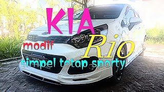 bodykit KIA Rio///proses pasang bodykit KIA Rio