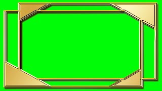 Золотая Рамка На Прозрачном Зеленом Фоне Анимированная Градиент | Бесплатные Футажи Для Монтажа