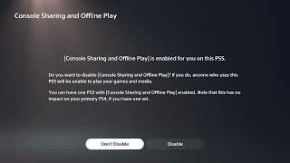 How To Enable & Disabe Console Sharing and offline Play on PS5