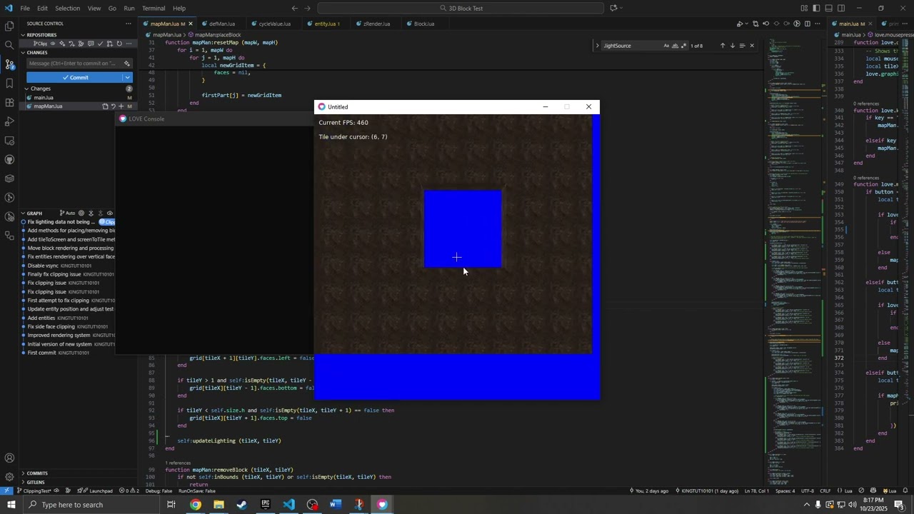 2.5D Rendering Engine With Colored Lights