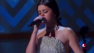 Selena gomez performs an acoustic/cinematic rendition of her hit
single, same old love, live at billboard's women in music event.