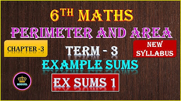 6th Maths Term 3 Ch-3 Perimeter and Area Example Sum 1