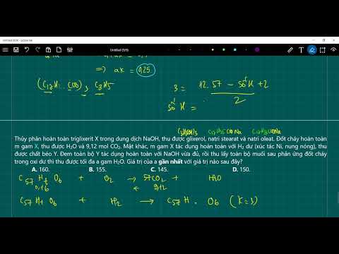 Video Thủy phân hoàn toàn triglixerit X trong dung dịch NaOH... - youtube