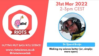 A personal journey into open science | Dr Sjoerd Bruijn
