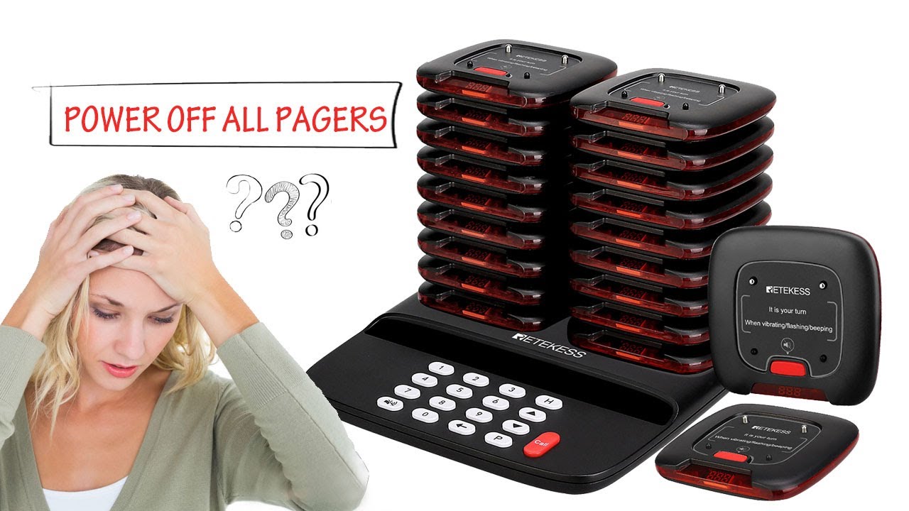 TD183 Long Range Pager System 800M, Rugged Pager, Durable Pager for Restaurants, Bars, Cafes