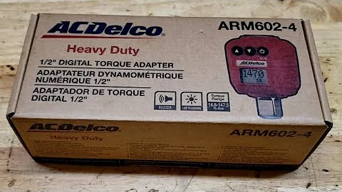 ACDelco HD digital torque adapter unboxing and demo. ARM602-4