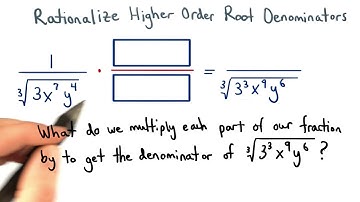 Rationalize the Denominator Finding the Form of One - Visualizing Algebra