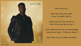 Giveon (feat. Snoh Aalegra) - Last Time (Lyric Video)