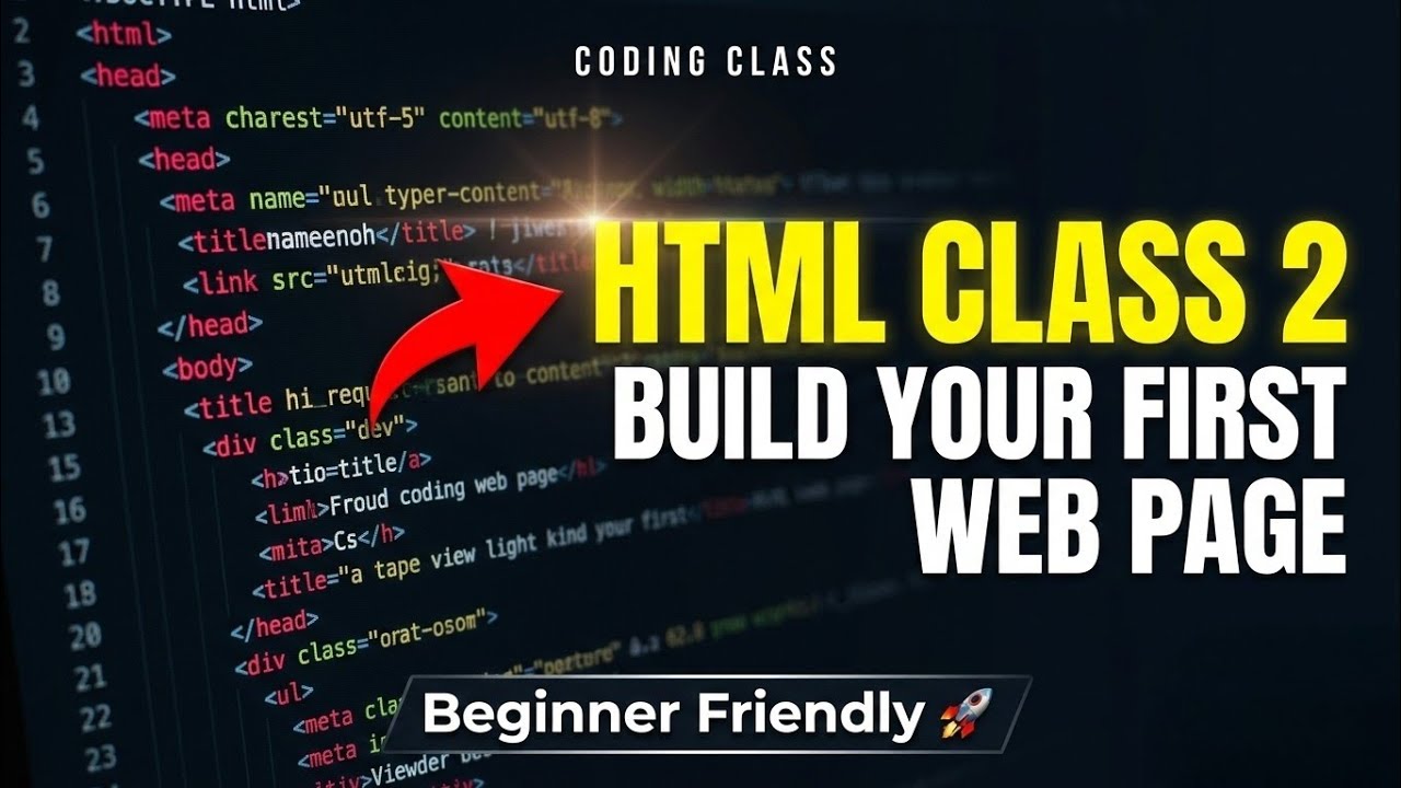 👉 HTML Class 2 | Build Your First Web Page Step by Step in Hindi 💻🔥 ...
