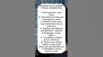 Thumbnail of gejala gula darah tinggi (diabetes) #edukasi #trending #shorts