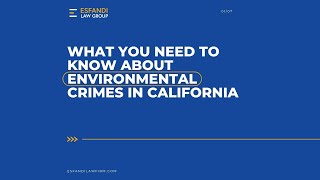 What is an Environmental Crime?