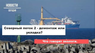 Новости сегодня: Северный поток 2 - демонтаж или укладка. Что говорят экологи.