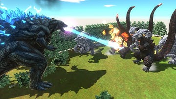How Many Evolution Of Orga,Shin Godzilla Can Defeat Godzilla Earth?- Animal Revolt Battle Simulator