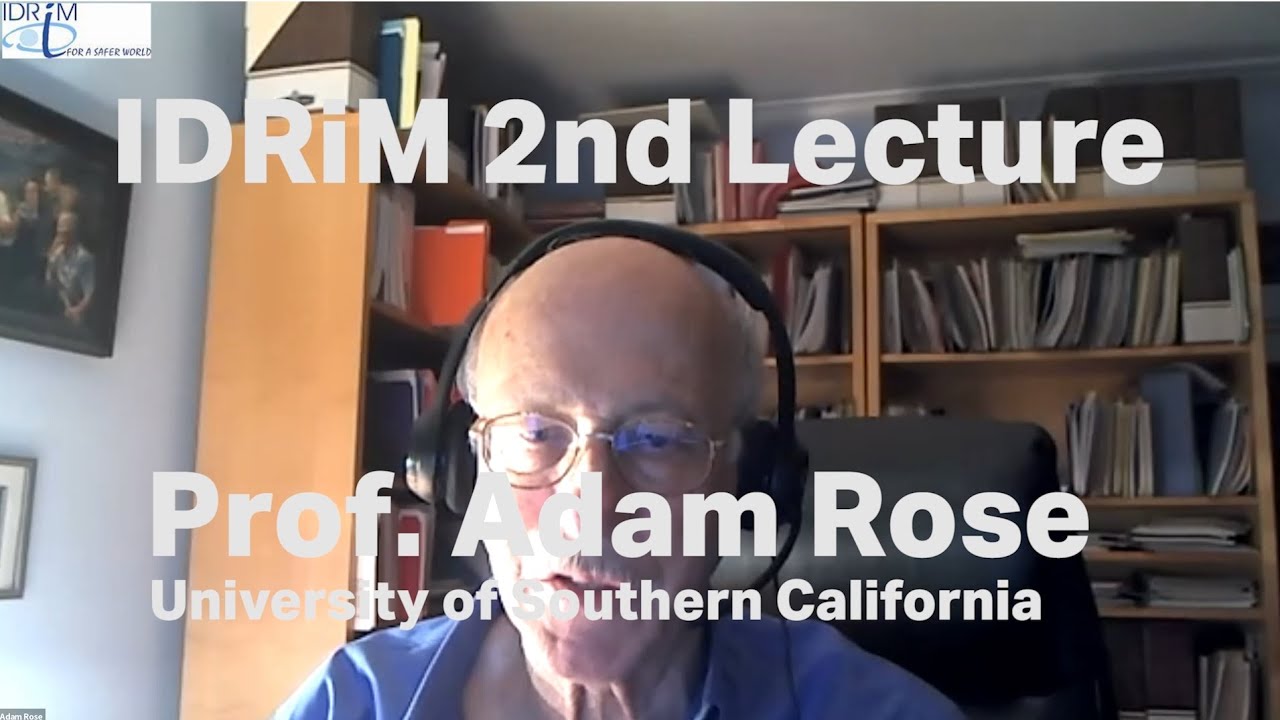 2nd IDRiM Lecture : Prof. Adam Rose - YouTube