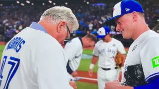FIRST PITCH WITH PAUL Molitor and Jack Morris 