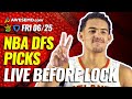 NBA Live Before Lock: DFS Picks DraftKings + FanDuel Today Friday 6/25