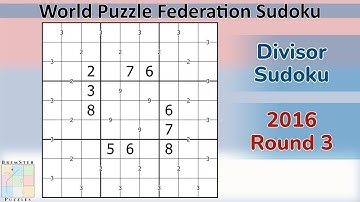 WPF Sudoku 2016 Ronde 3 - Deler Sudoku