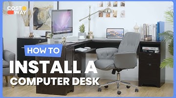 How to Install the 66 x 66 Inch L-Shaped Study Workstation Computer Desk | CB10392+ #costway #howto