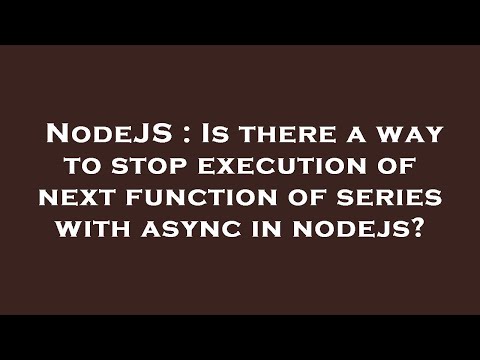 NodeJS : Is