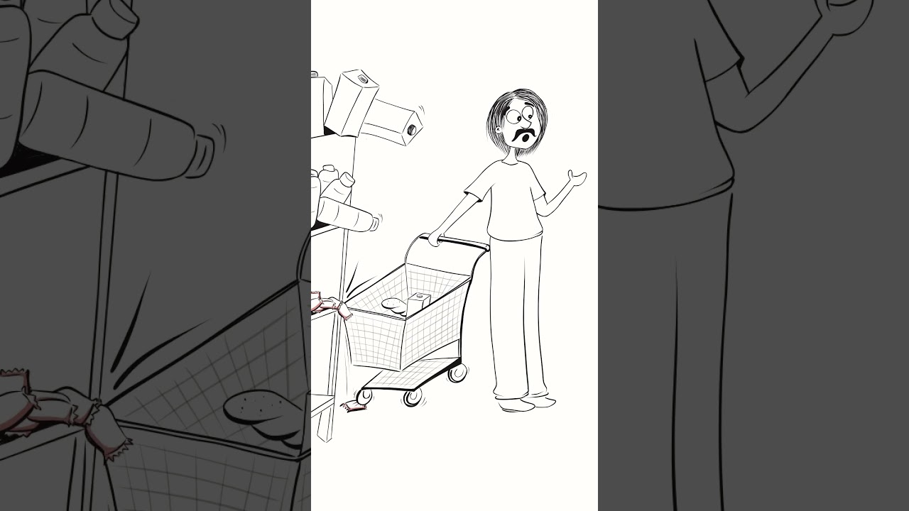 Inktober 2025 Day 8 – Reckless Shopping | Mr. ’Stache Daily Comic