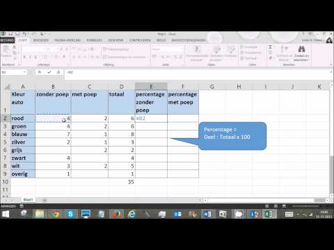 percentage in excel