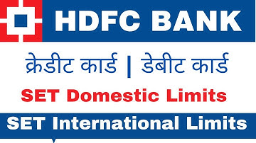How to Activate Domestic Usage in Hdfc Debit Card | Credit Card Domestic Limits in Hdfc Bank.