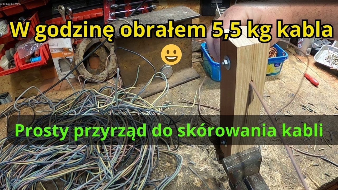 Obrałem 5,5 kg kabla w godzinę | Prosty przyrząd do skórowania kabli | Ile miedzi w 41mb kabla 4x3mm