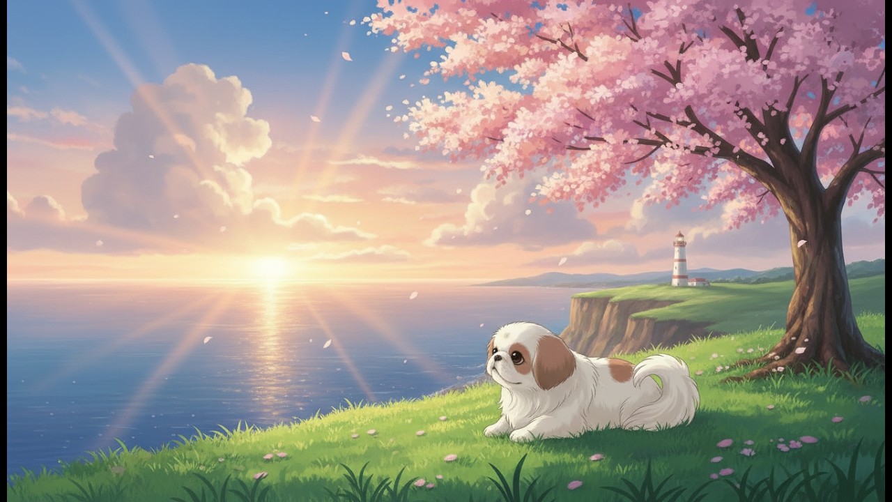 Where the Sea Meets Sakura 🌸🌊 1 Hour Relaxing Piano for Study & Deep Calm