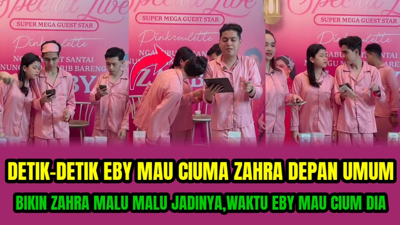 DETIK-DETIK EBY MAU CIUM ZAHRA DEPAN UMUM❗️BIKIN ZAHRA MALU MALU JADI NYA,WAKTU EBY MAU CIUM DIA‼️