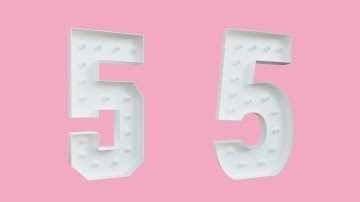 Marquee Number 5 DIY Tutorial