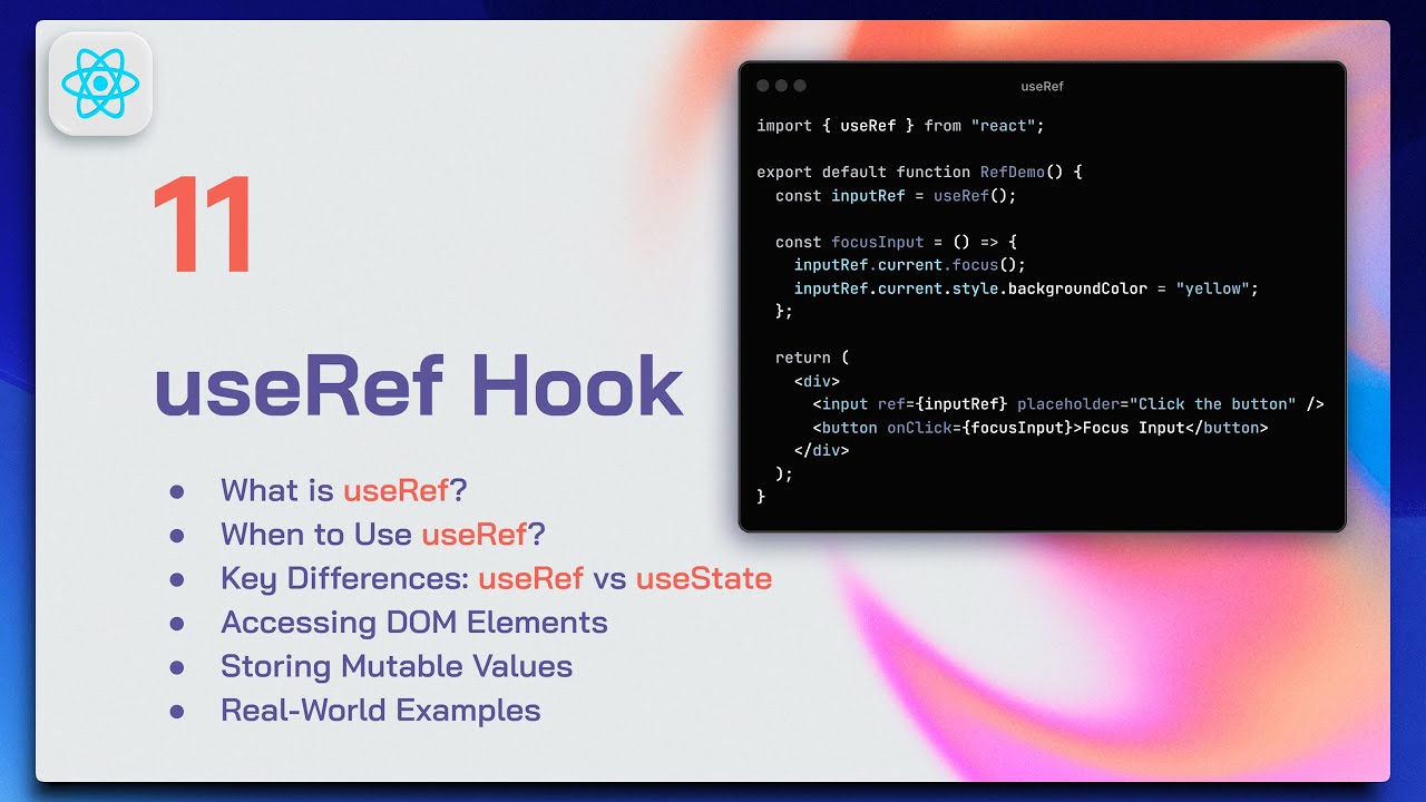 (Arabic) React Course - useRef Hook Explained – The Secret to DOM ...