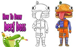 How To Draw And Coloring A Beef Boss Fortnite
