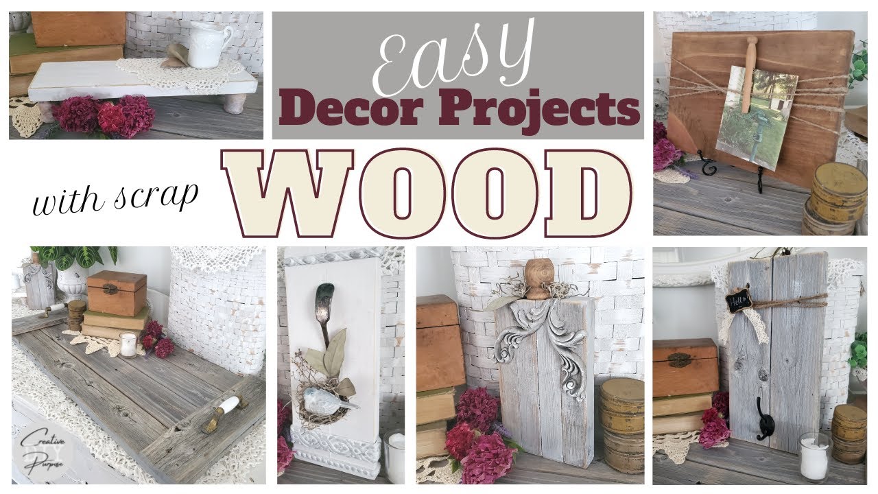 Wood Scrap Projects that Anyone Can Make! - PART 1 - Tray, Riser, Pumpkin & More!