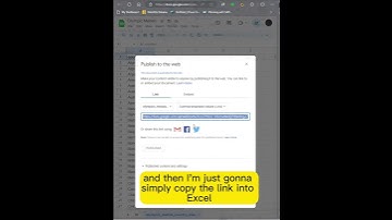 How to Connect Google Sheets Data to Excel #excel #tutorial #dataanalysis