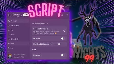 *NO KEY* 99 NIGHTS IN THE FOREST SCRIPT [BRING ITEMS, KILL AURA, AUTOFARM + MORE]
